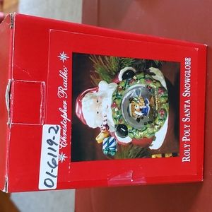 Christopher Radko Roly Poly Santa Snowglobe